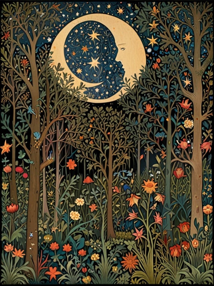 William Morris Moon In The Forest 8