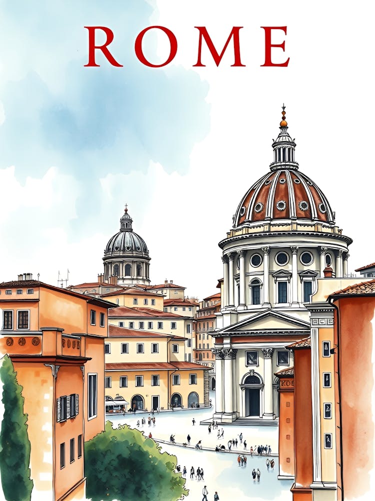 Rome watercolor