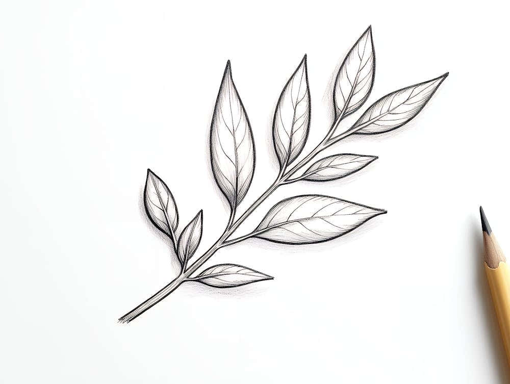 Sketch Of A Leaf