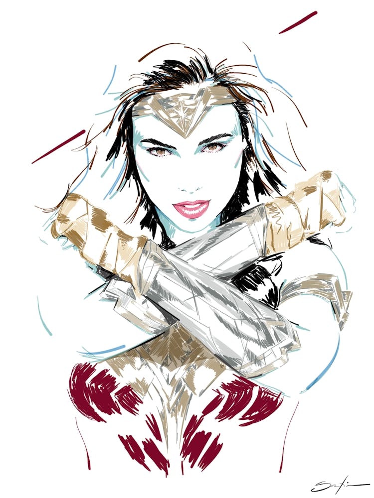 Wonder Woman (Gal Gadot) A - Retro 80s Style