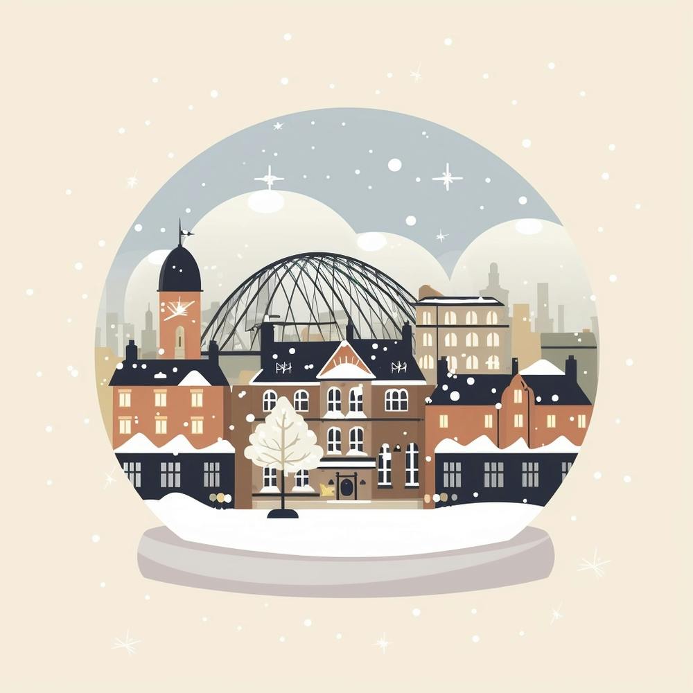 Newcastle United Kingdom Snowglobe