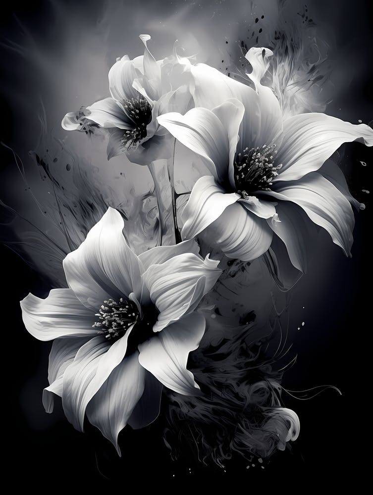 Black And White Flowers 2