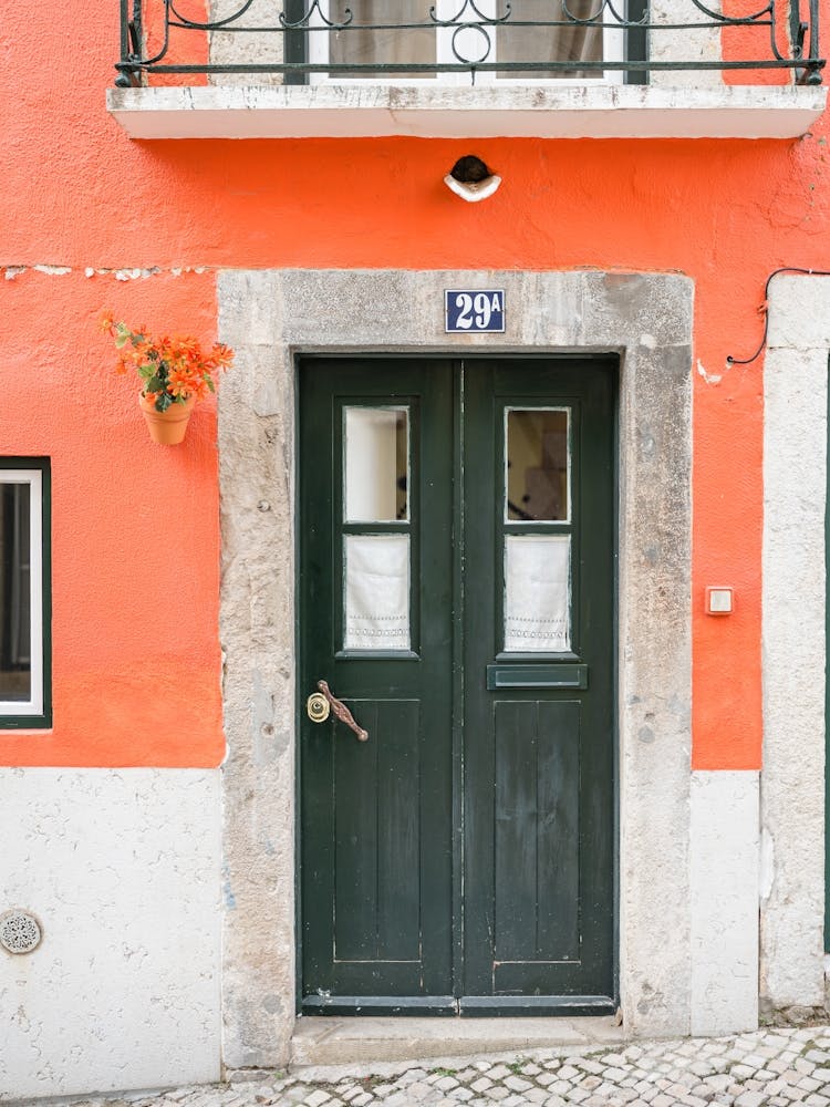 Lisbon Door 29 Orange Wall Charm