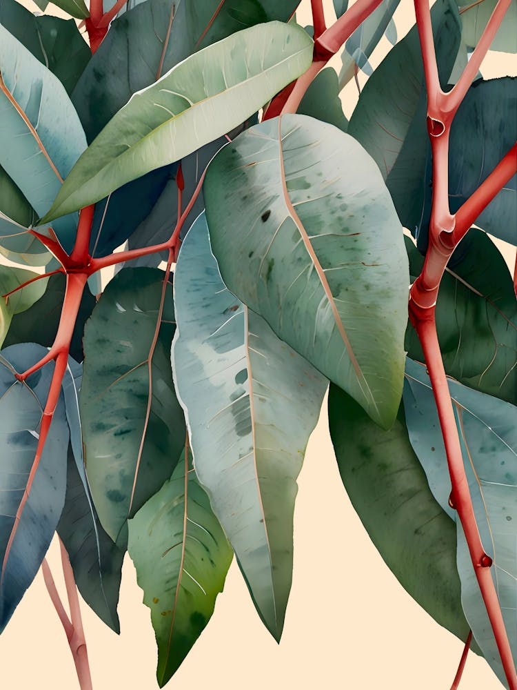 Minimalist Eucalyptus Botanical Art