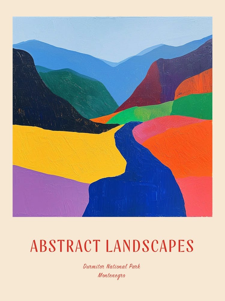 Colourful Abstract Durmitor National Park Montenegro 2 Poster