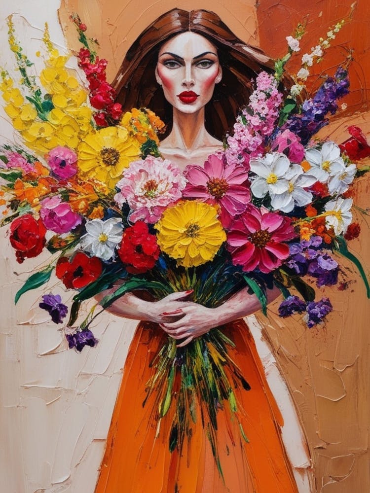 Girl With Flowers 9