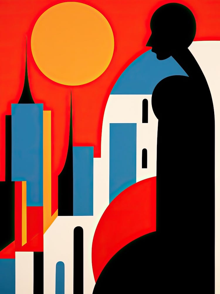 Ipanema Beach, Brazil, Bold Outlines 3