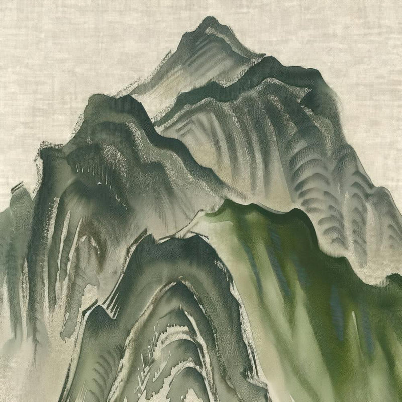 Japanese Watercolour Of Mount Nantai 5
