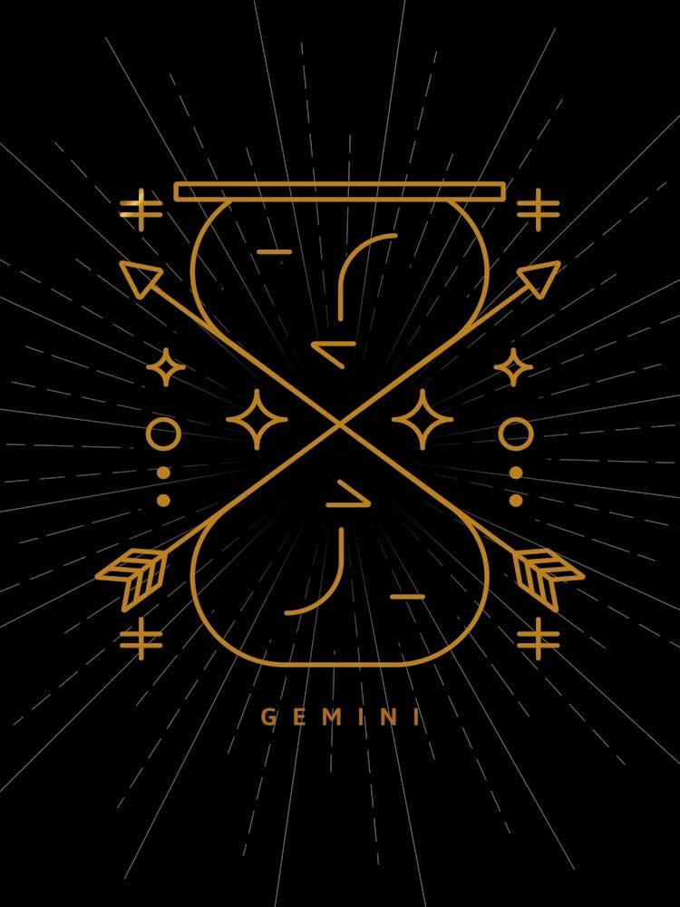 Gemini — Zodiac geometric