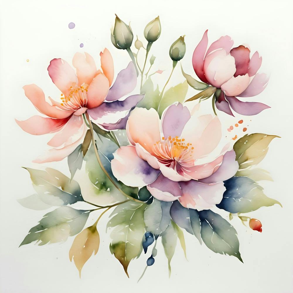 Watercolor Flowers 58