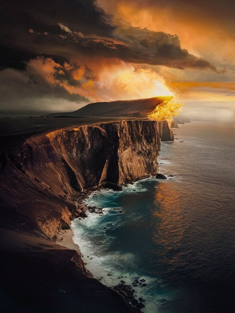 Sunset Over The Cliffs