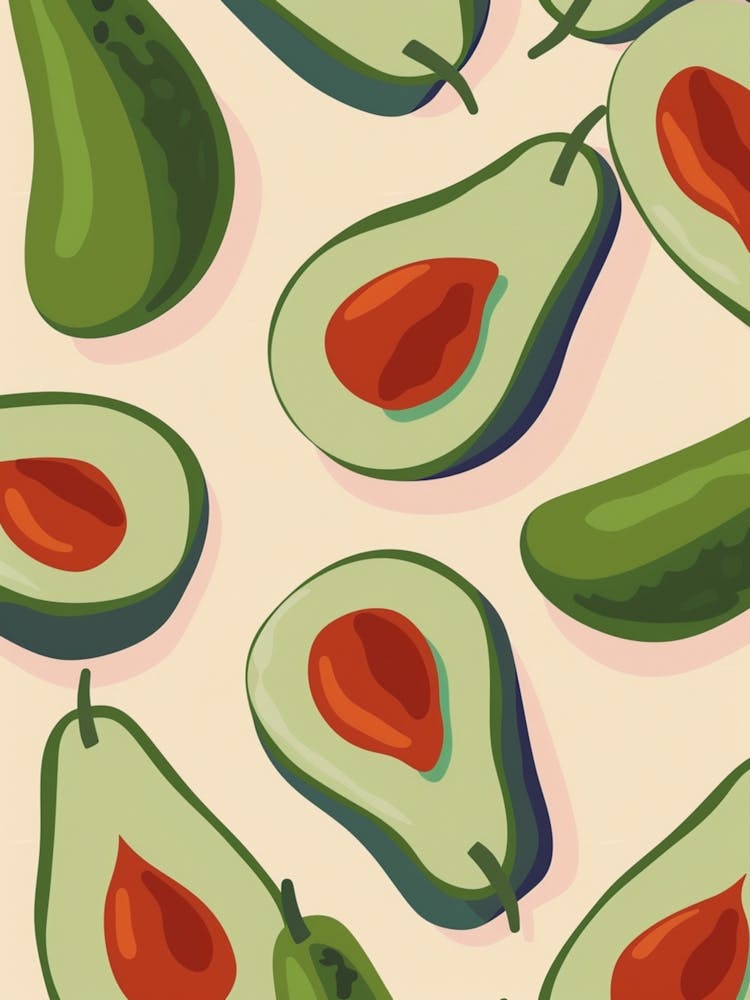 Avocado Pattern Illustration 3