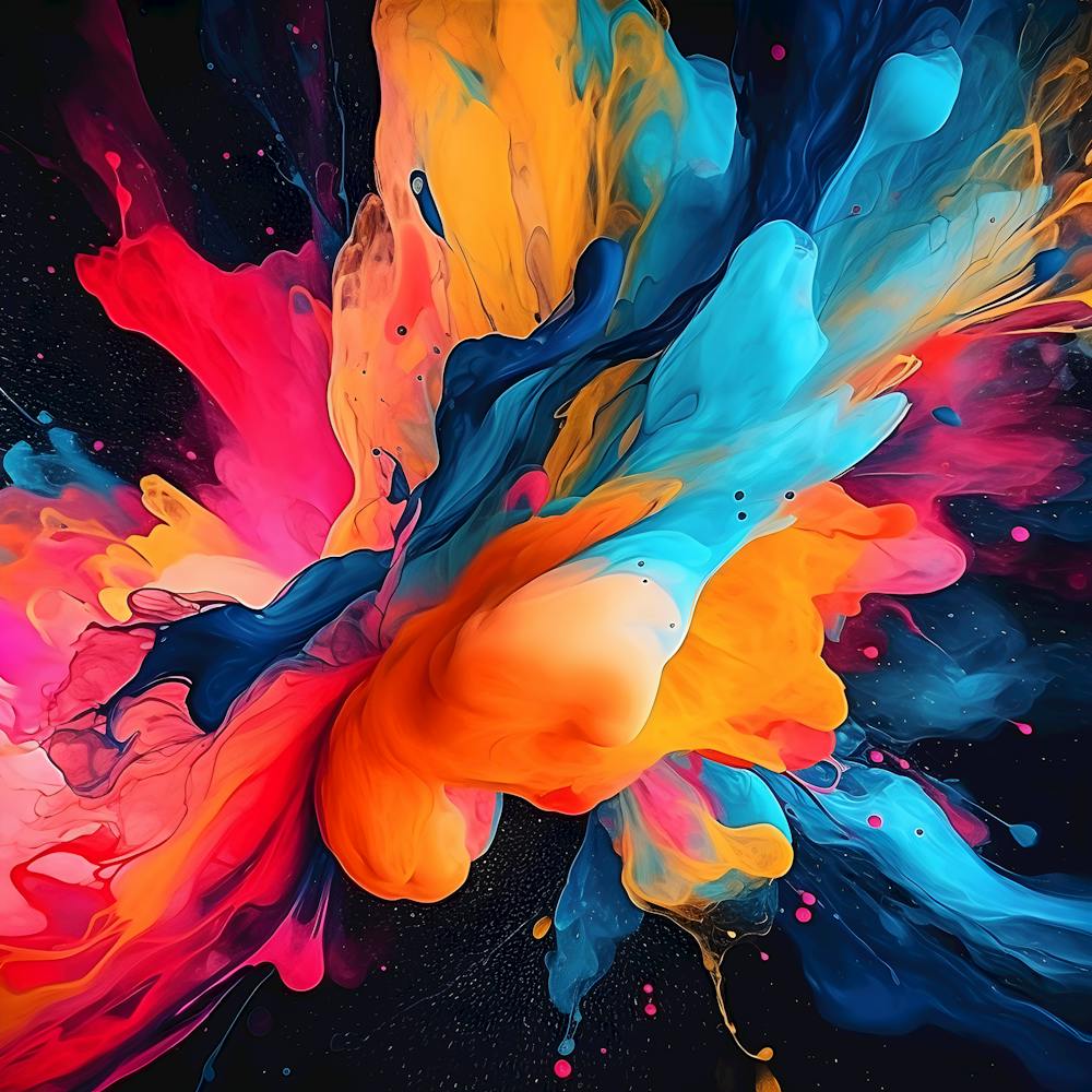 Abstract Explosion Of Vibrant Colors