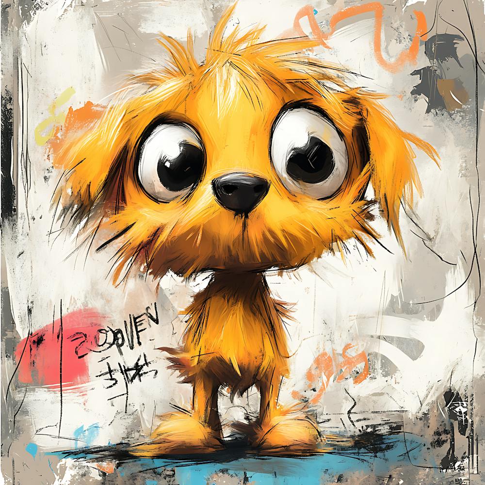 Cute Shaggy Cartoon Dog Plush 2