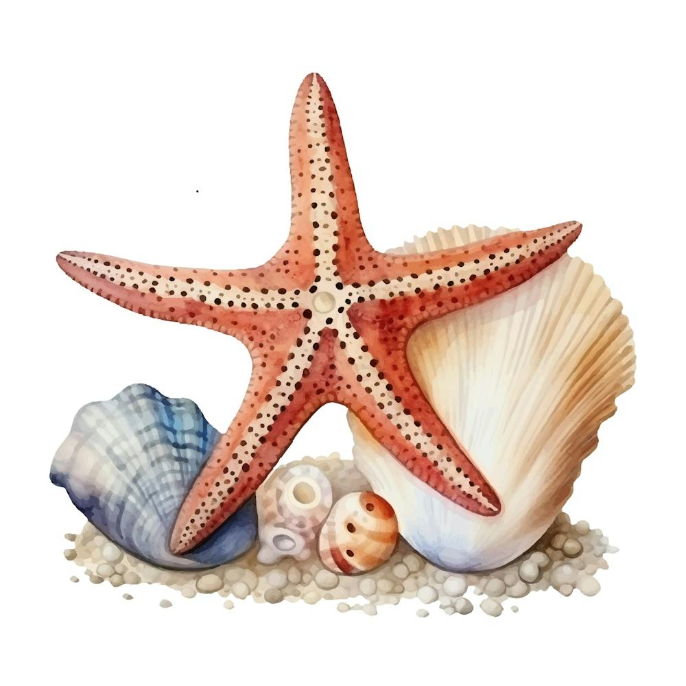 Starfish And Shells art print