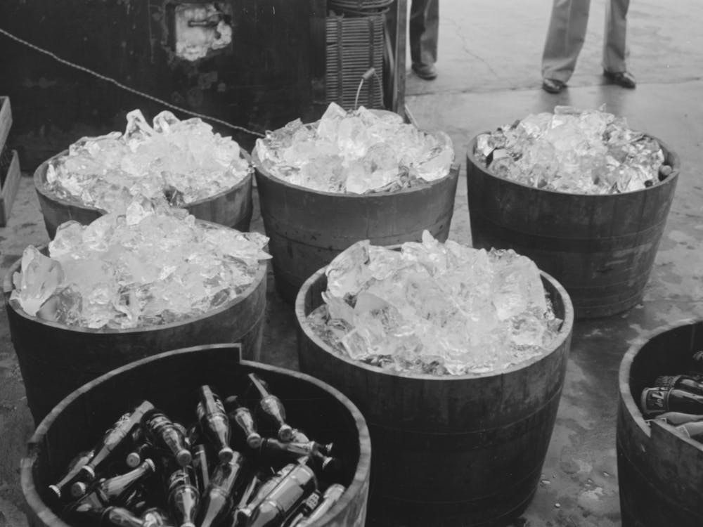 Ice At Refreshment Stand, State Fair, Donaldsonville, Louisiana By Russell Lee