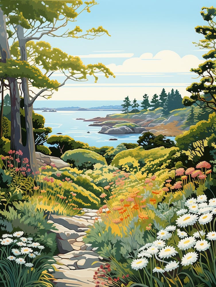 Coastal Maine Botanical Gardens Usa Illustration