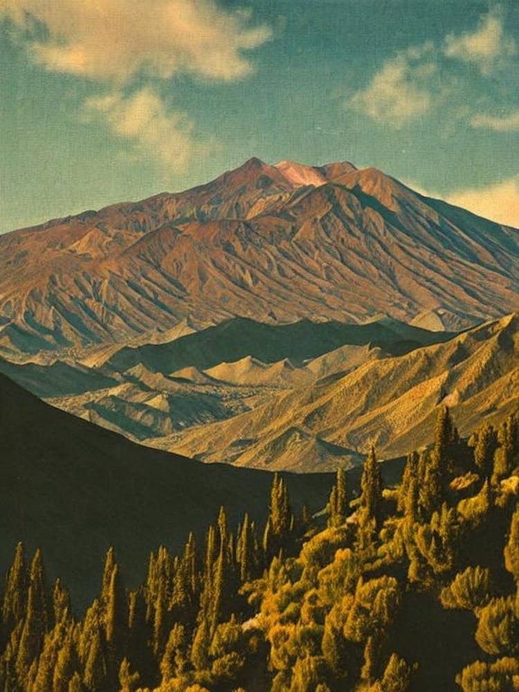 Teide National Park Spain Vintage Poster