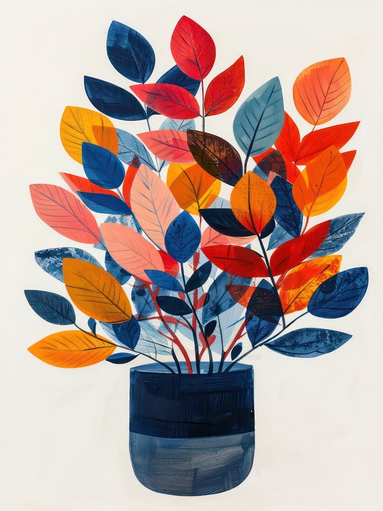 Leaves In A Vase