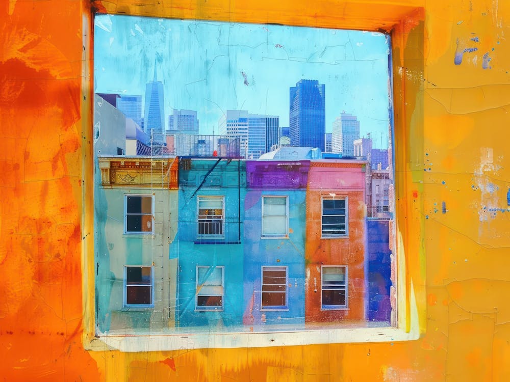 San Francisco From The Window View Painting 4