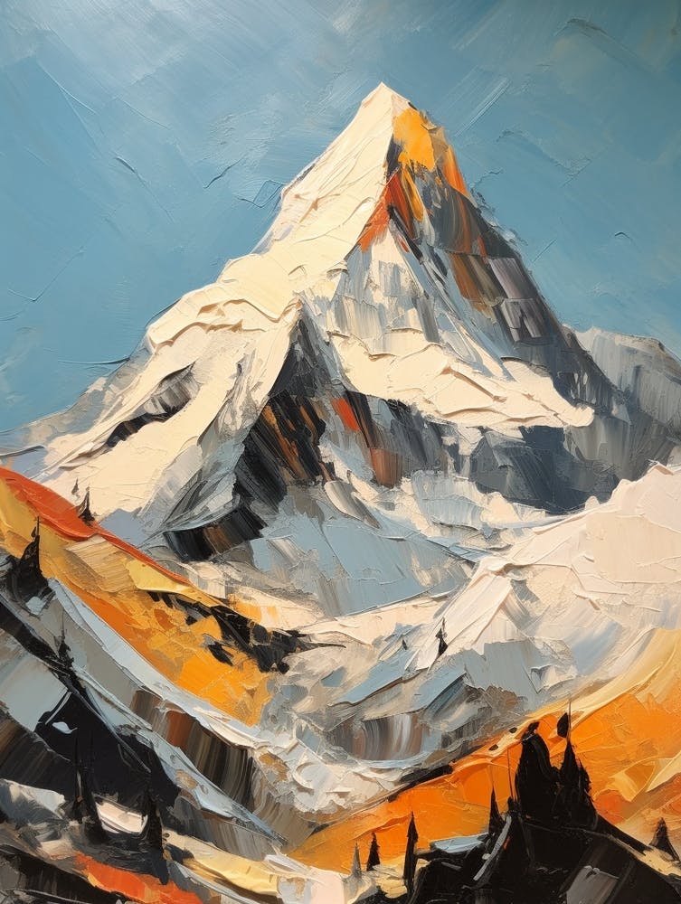 K2 Pakistan China 2 Berggemälde
