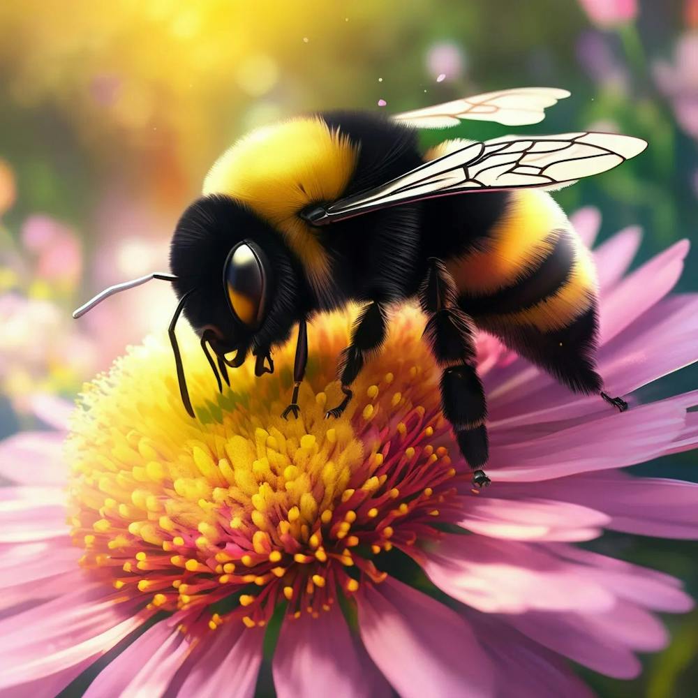 Bee On A Flower 2