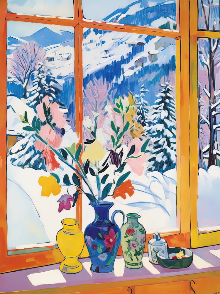 The Windowsill Of Banff   Canada Snow Inspired By Matisse 1