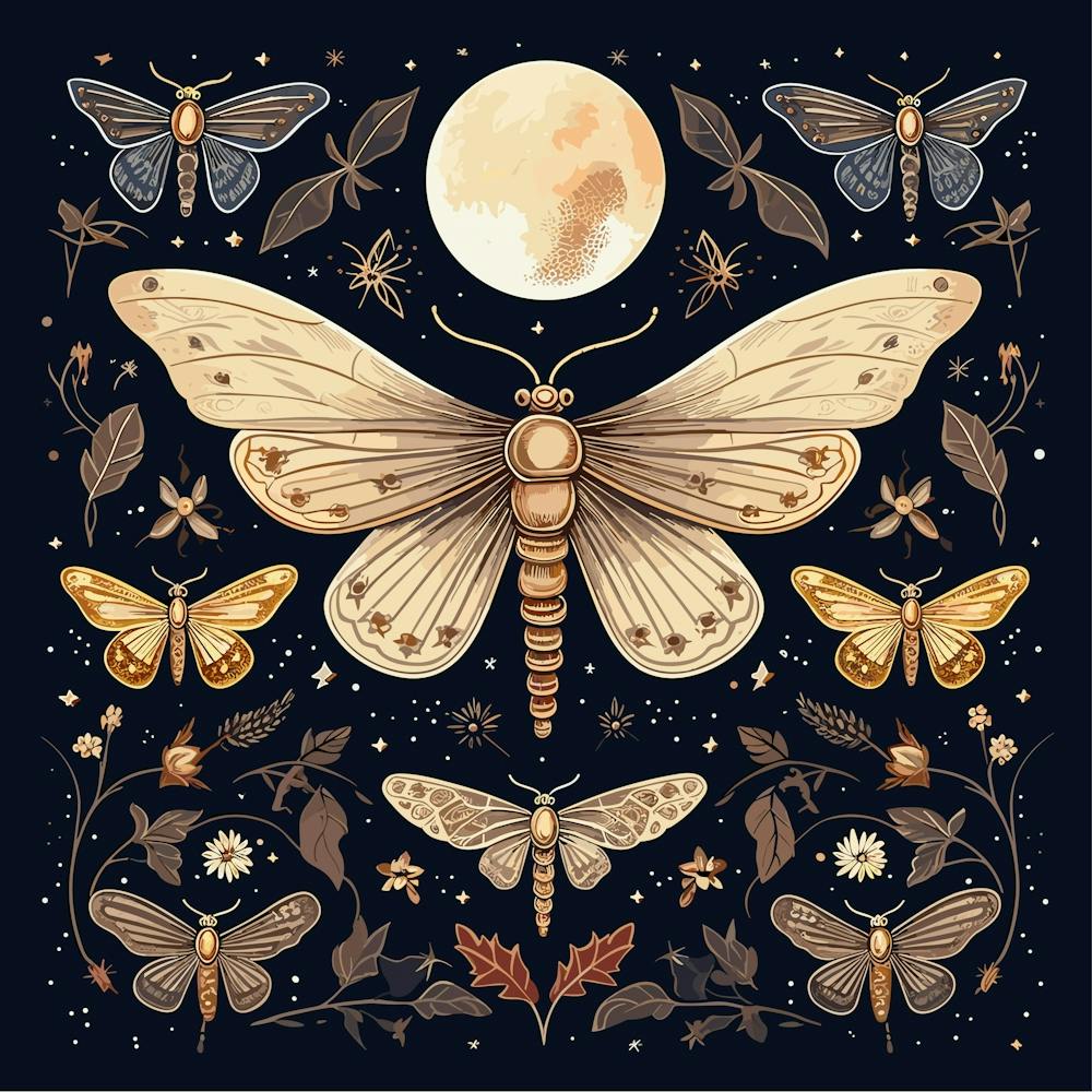 Moths And Flowers