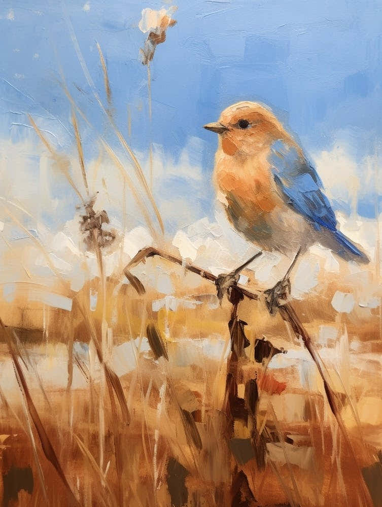 Bird Painting Bluebird 1