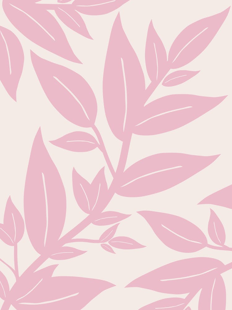 Pink Leaves Botanical