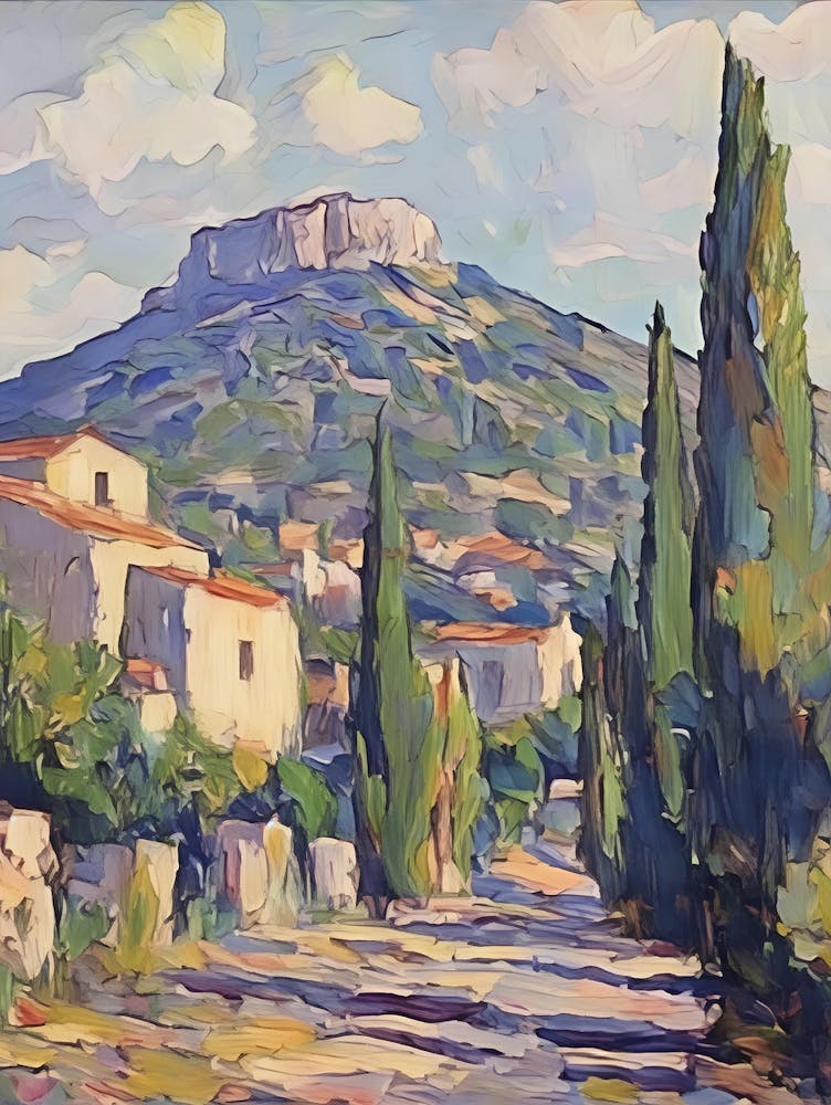 Cypresses In The Village