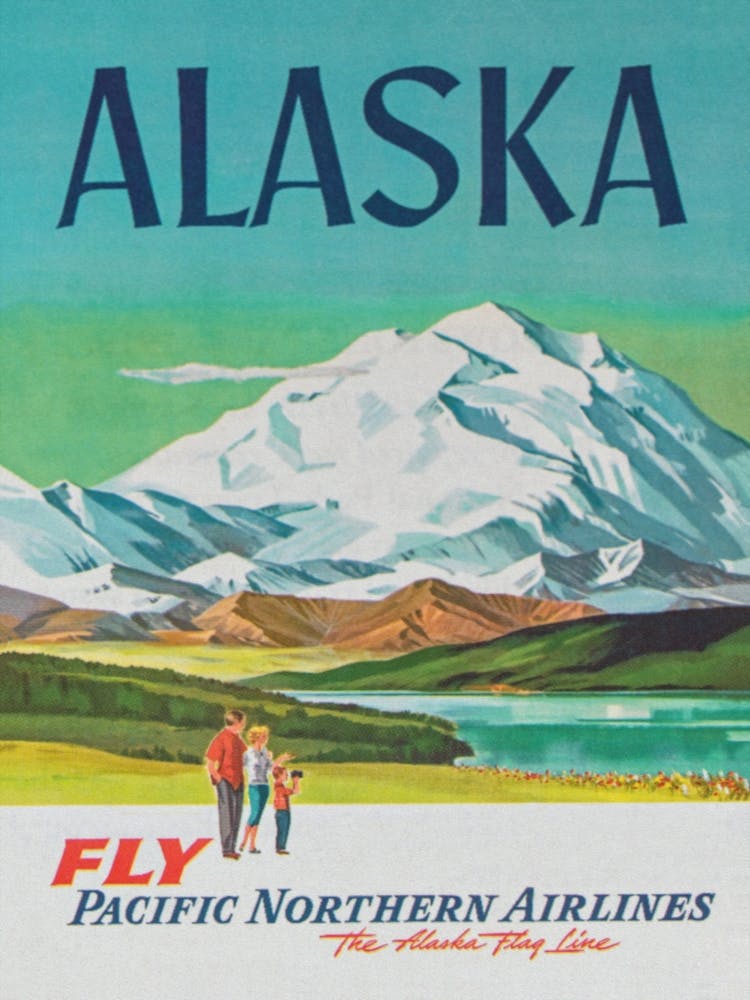 Alaska Retro Vintage Travel Poster