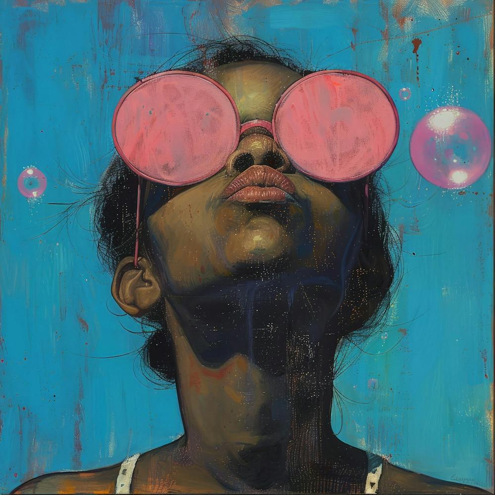 'The Girl With Pink Sunglasses'