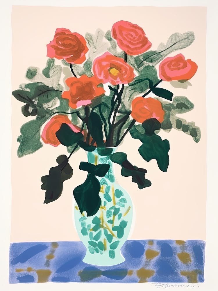 Rosenstrauß Blumenillustration 4
