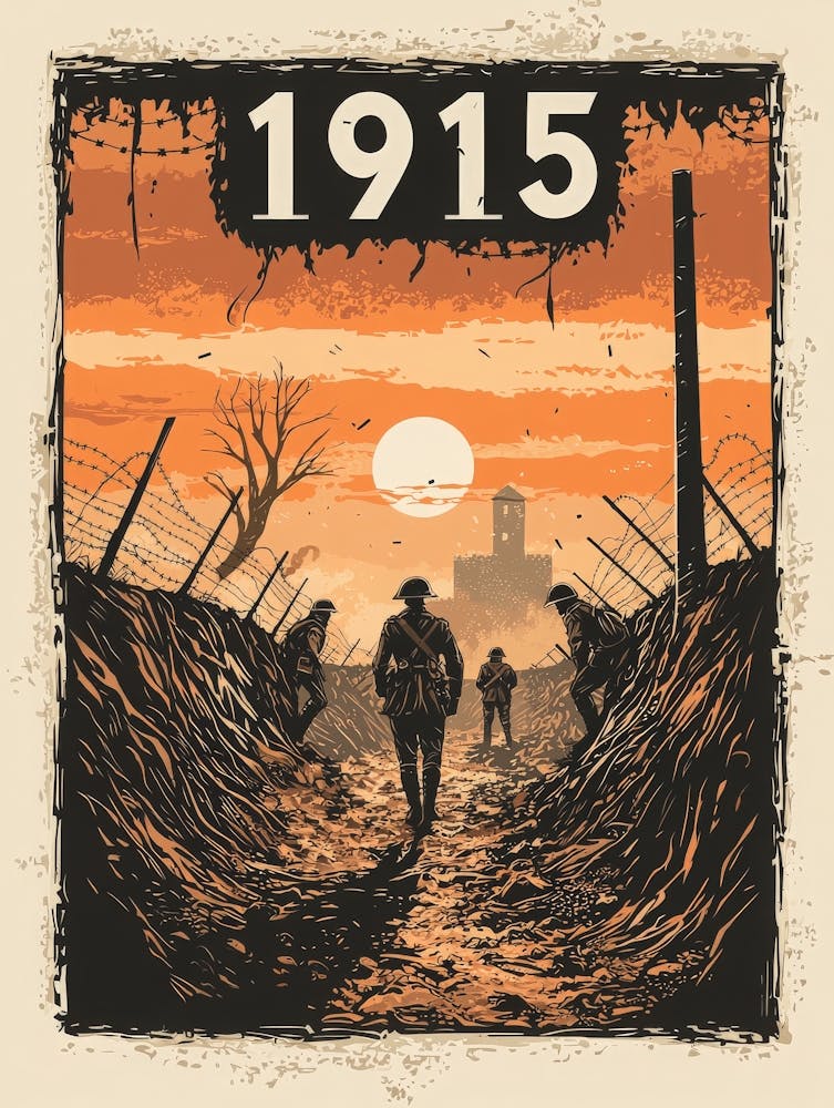 Aihrgdesign A Vintage Poster Depicting Soldiers In The Trench Ffb20fad 4f33 4345 968e Cc39e90d301b 2