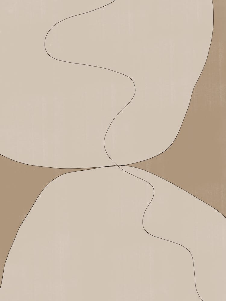 Minimalist Line Abstract beige neutral Sand Art Abstract Landscape