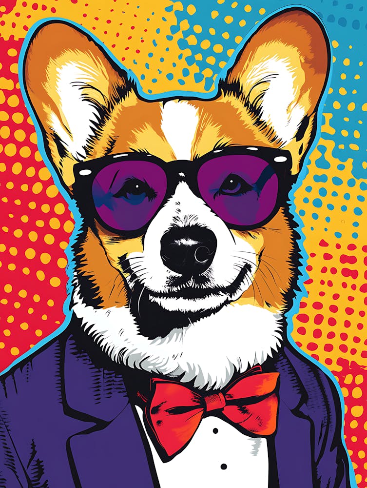Super Cool Corgi Illustration Pop 8