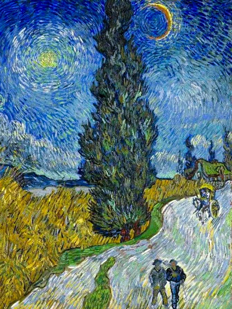 Vincent van Gogh, Country Road in Provence by Night, 1890 | HD Remastered Immaculate Vibrant 1