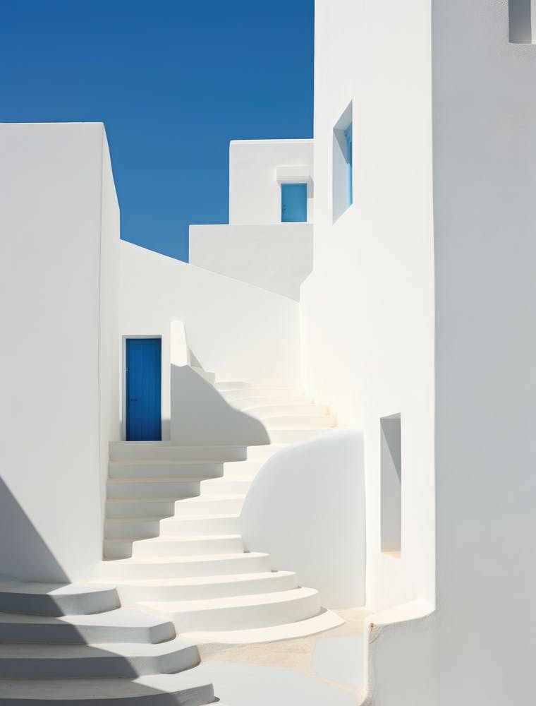 White Buildings In Santorini