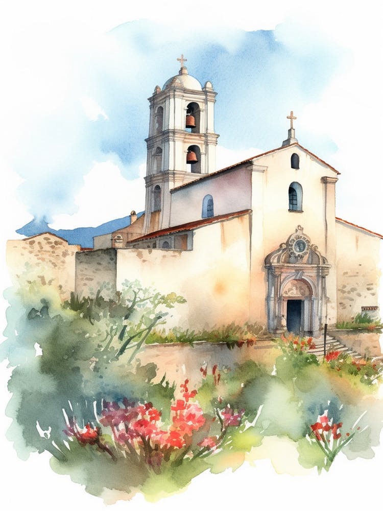 Mission San Francisco Neighborhood Watercolour 1
