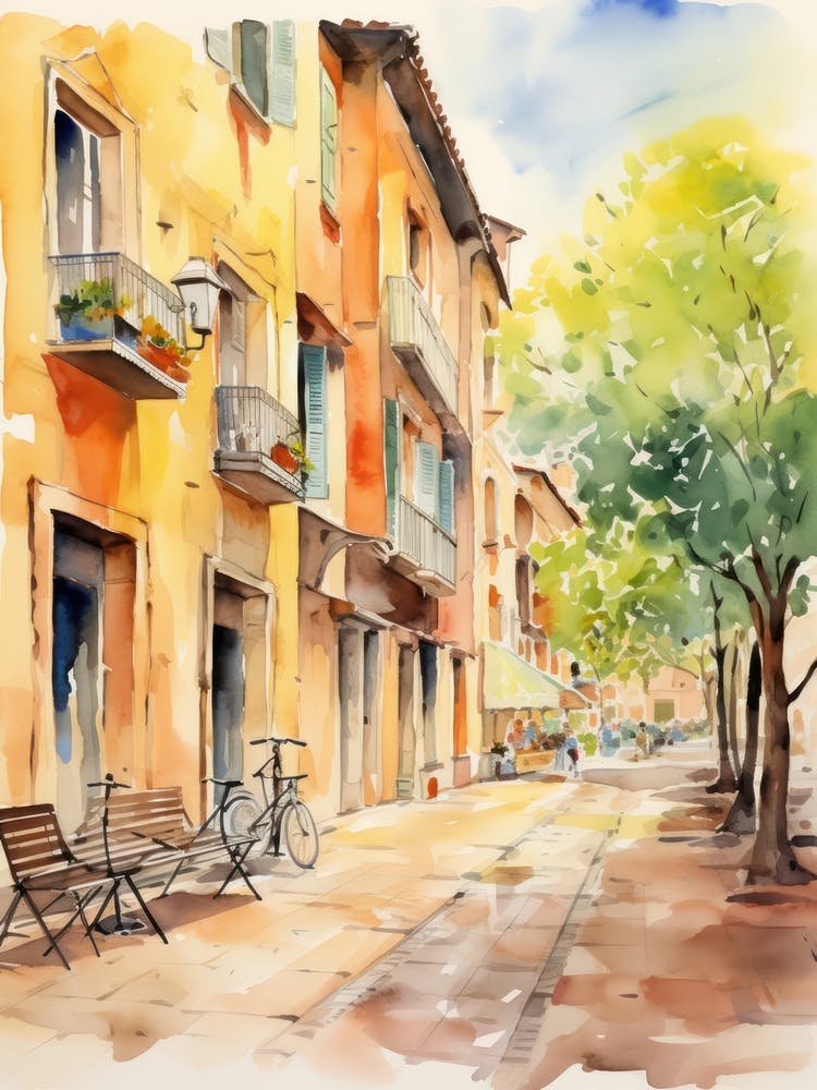 Ferrara, Italy Watercolour Streets 4