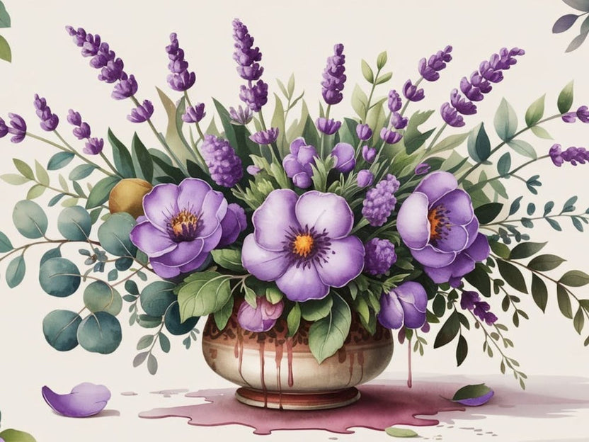 Elegant Lavender in Vase - Floral Still Life