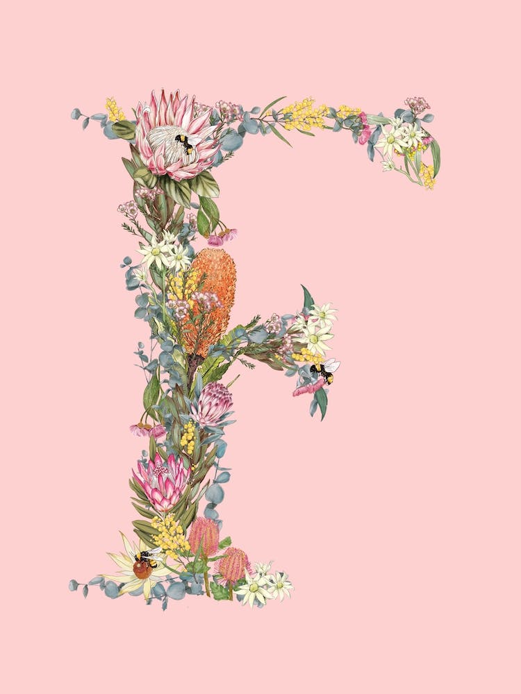 F Pink Alphabet Letter