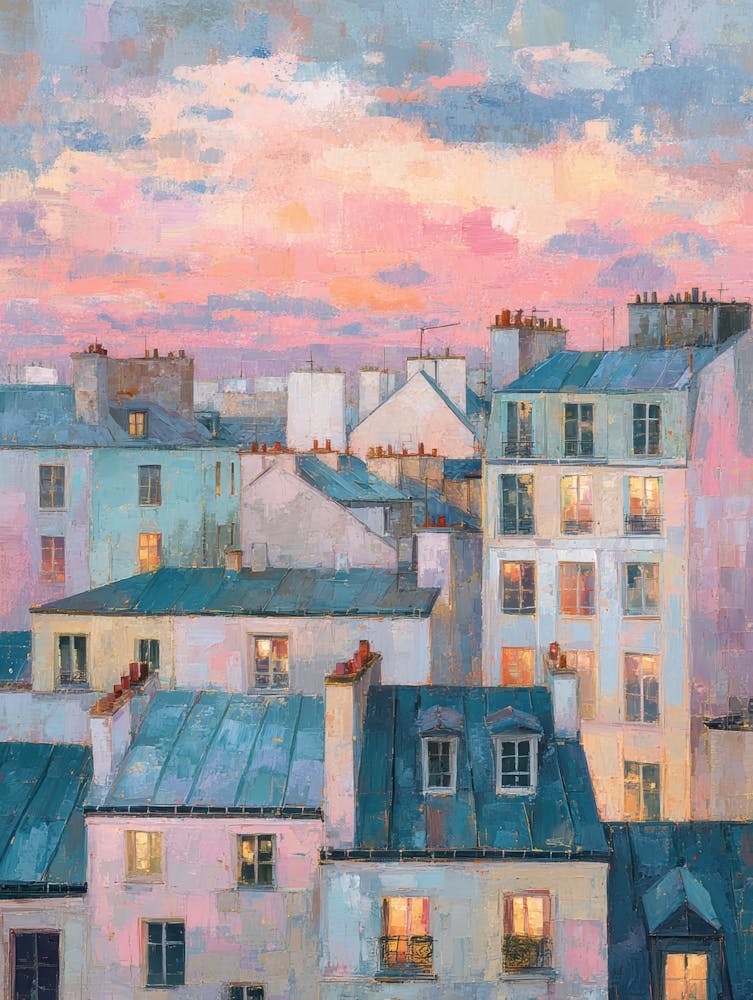 'Paris At Sunset' 1