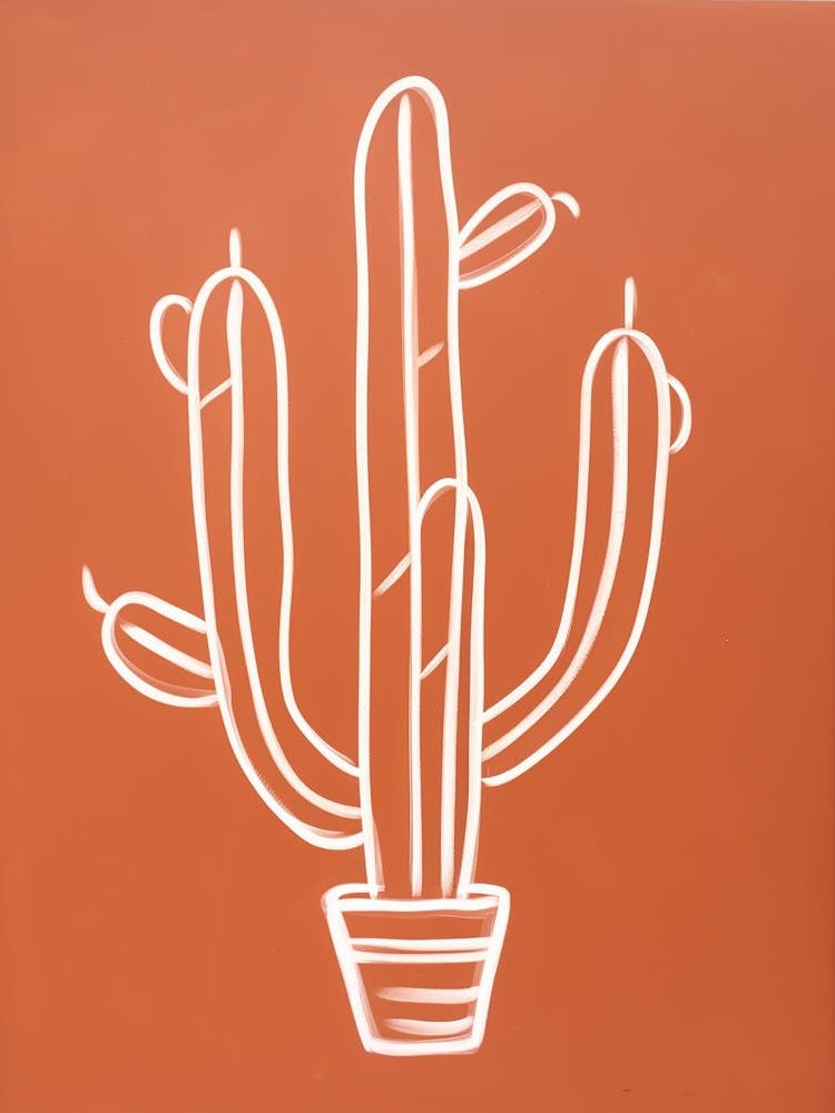 Cactus Line Drawing Chamaecereus Silvestrii 3