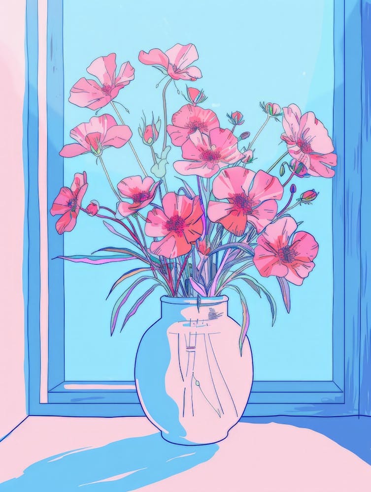 Pink Flowers In A Vase 10