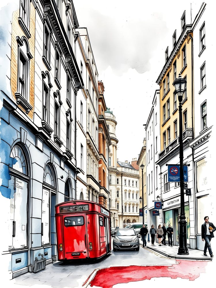 Red Double Decker Bus In London