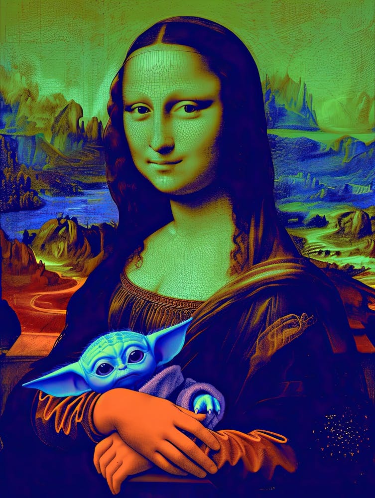 Mona Lisa with Baby Yoda 2