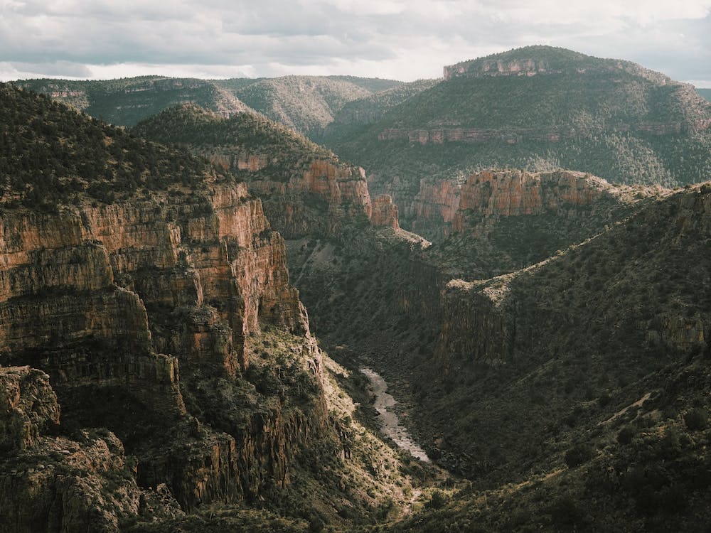 Dark Desert River Canyon