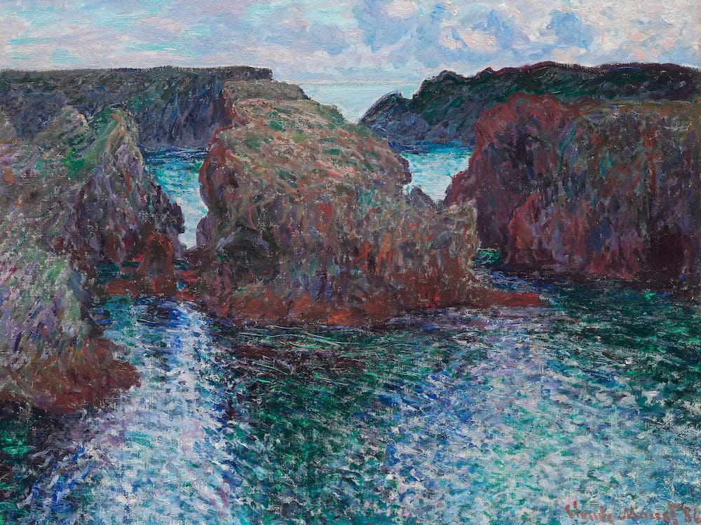 Rocks At Port Goulphar, Claude Monet